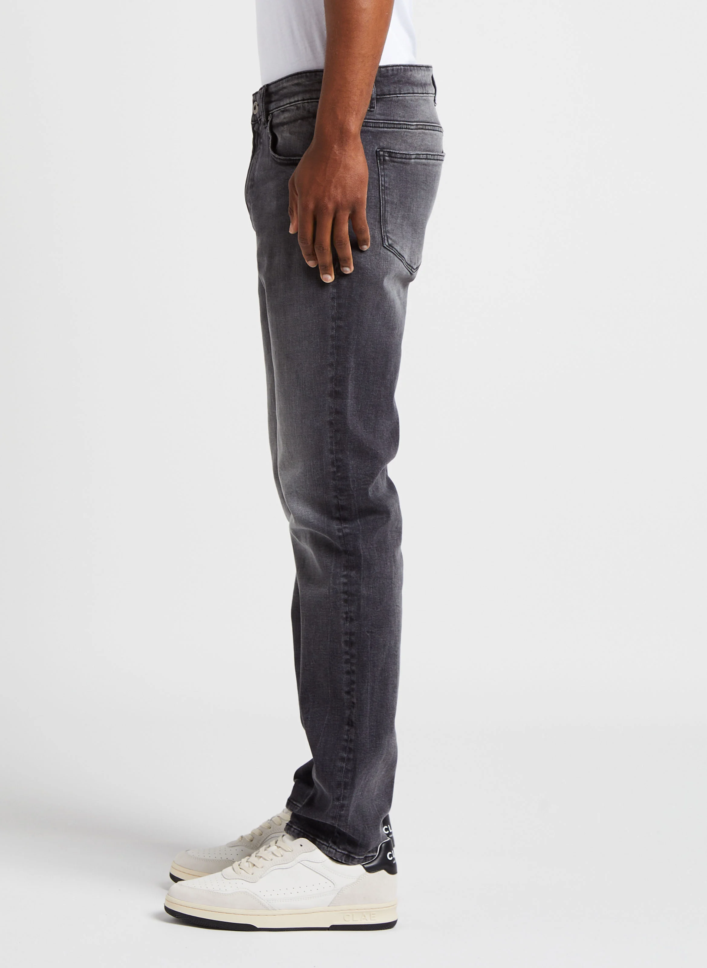 Jean slim en coton mélangé | Gris