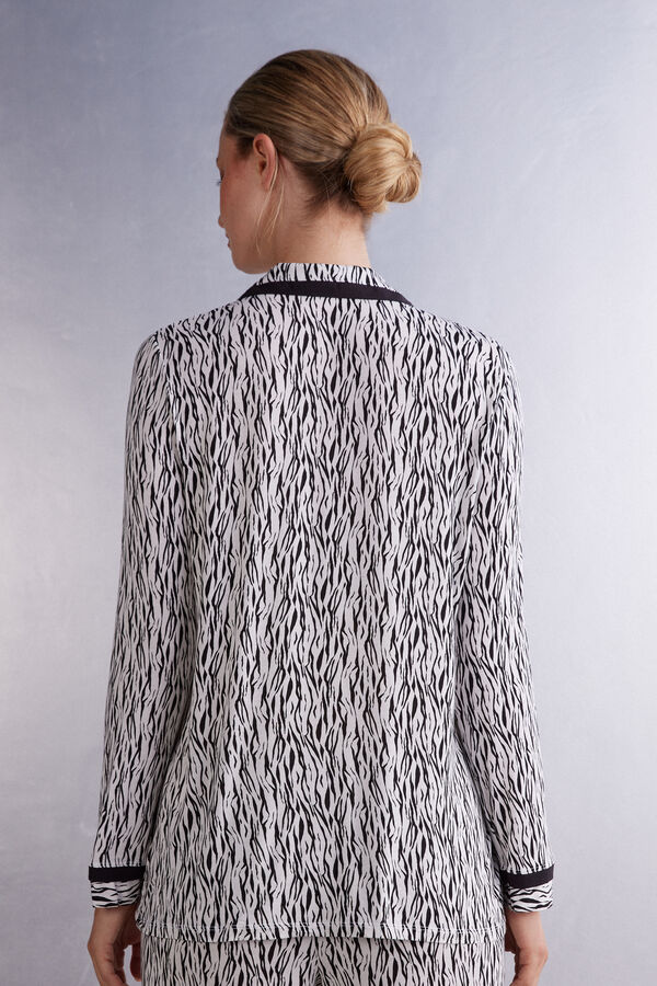 Camiseta de manga comprida Go Animalier com abertura frontal