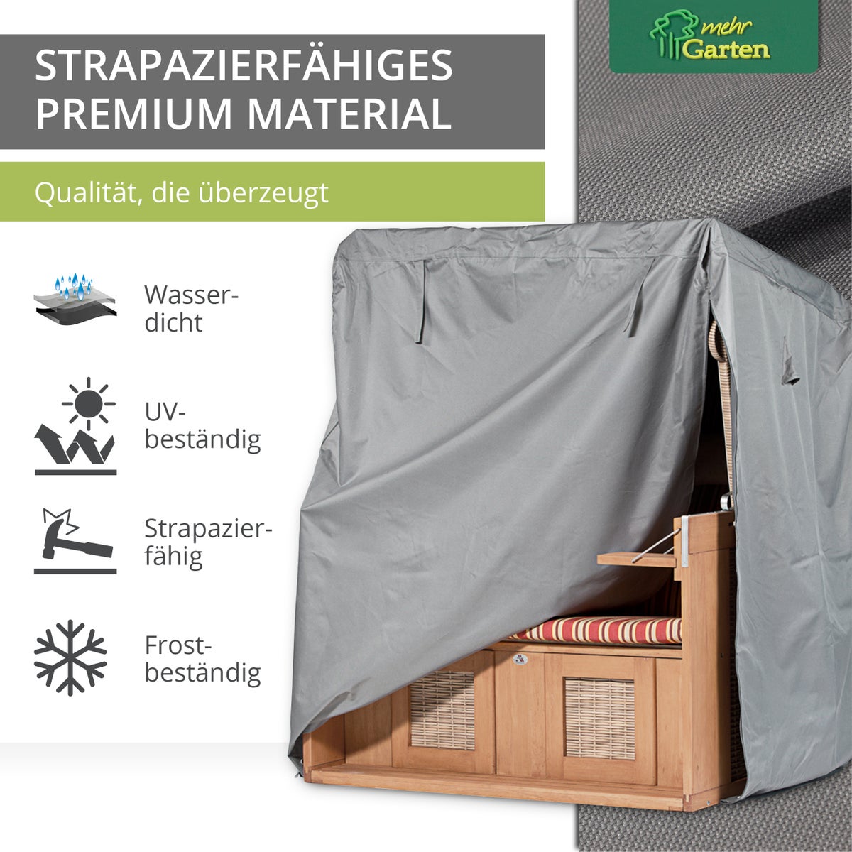 Meer Tuin Strandstoel Beschermhoes Winterbestendig | Tuinmeubelhoes Winterbestendig | Tuinmeubelhoes Waterdicht | UV-bestendig & weerbestendig | 165x100x165/140cm | Oxford 600D stof