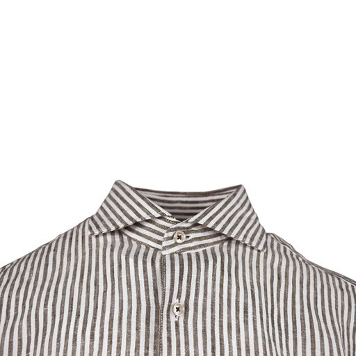 Nordstrand Luxury Linen Skjorte, Brown Stribe, 38