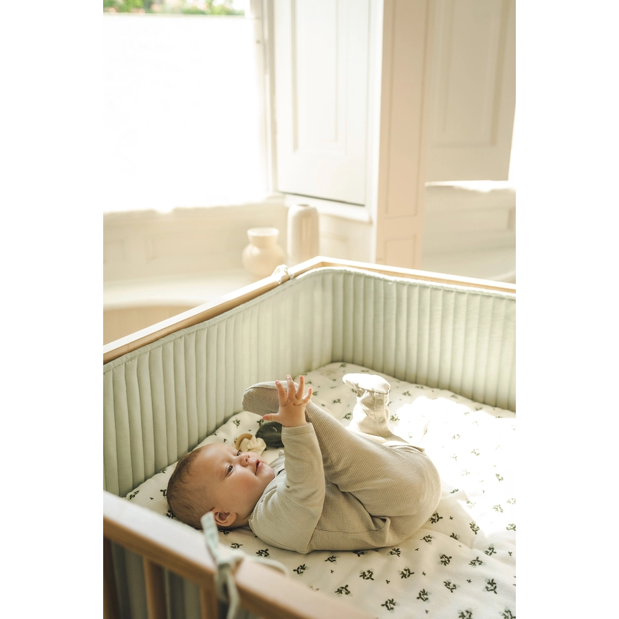 Noppies Bumper für den Laufstall Quilted bed bumper cot Puritan Gray