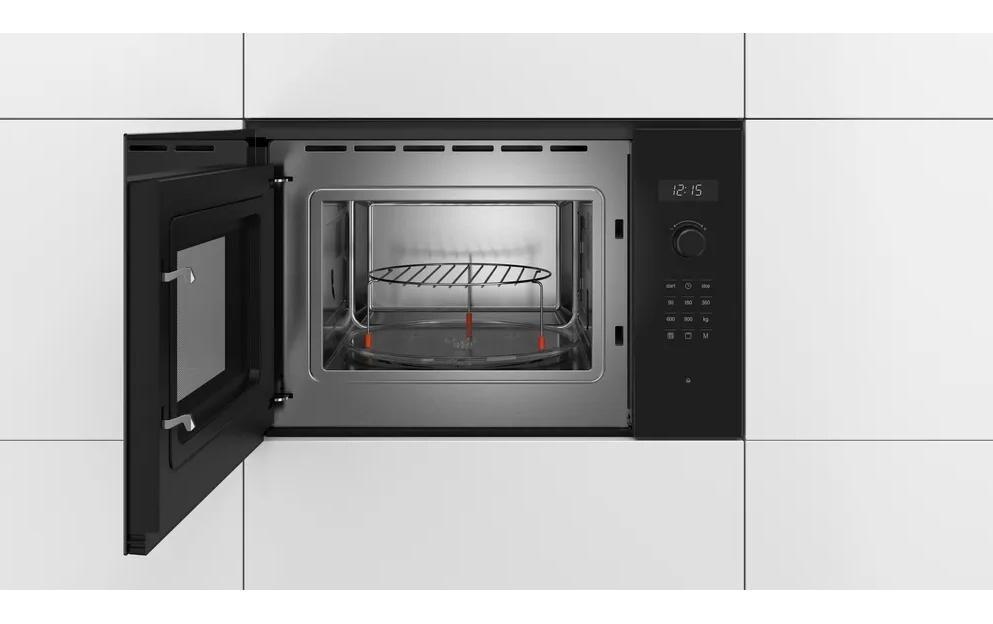 Einbaumikrowelle BEL554 MB0 Schwarz<br>Einbau-Mikrowelle aus Edelstahl