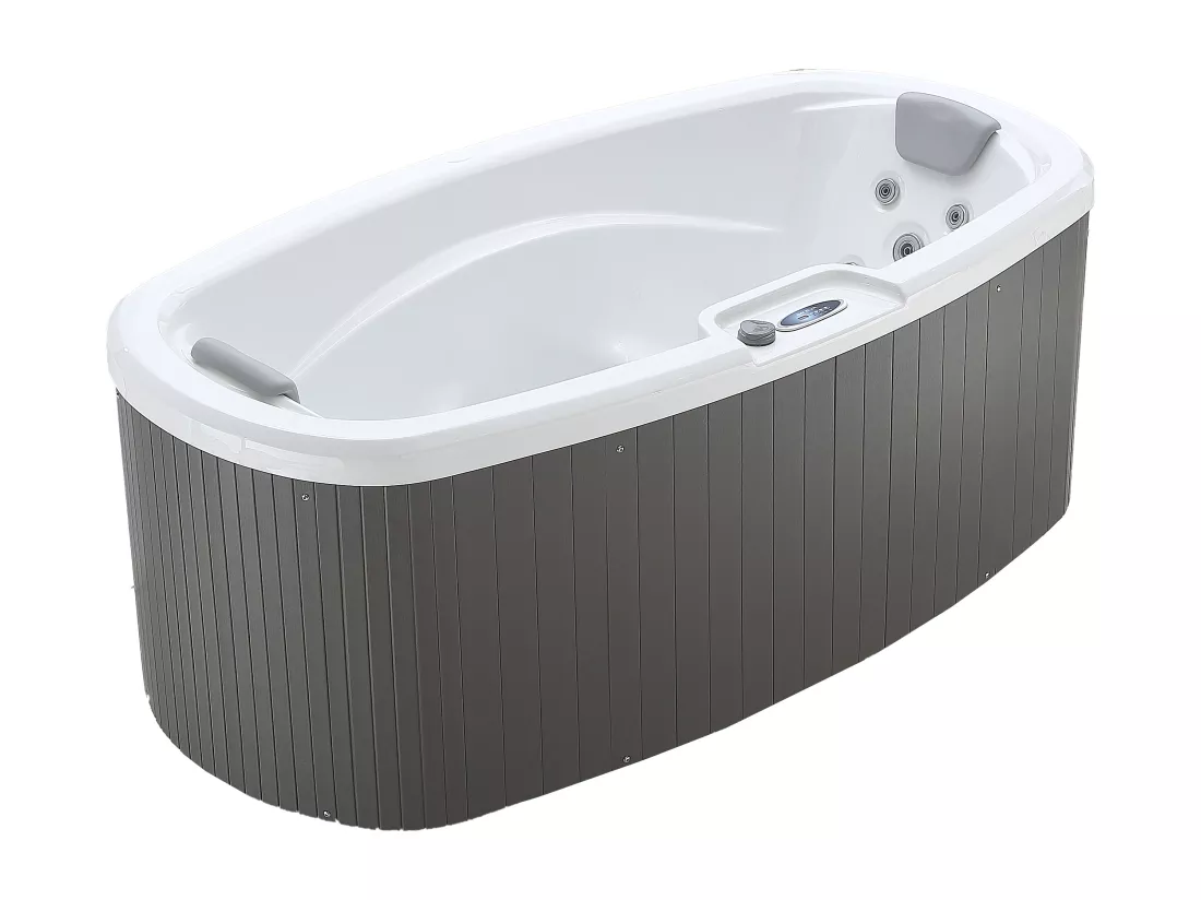 SPA 2 places blanc perlé avec bâche - 14 jets - L210 x P110 x H74 cm - Système BALBOA - SAMOA IV