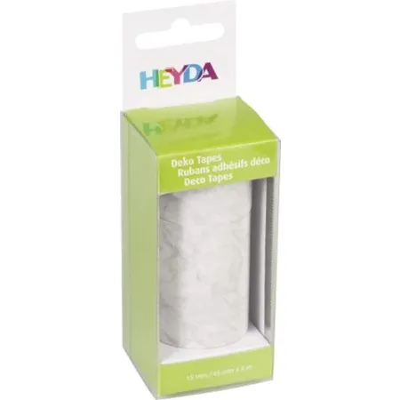 Heyda Deko Tape Naturstrukturen weiß, 2 Stück