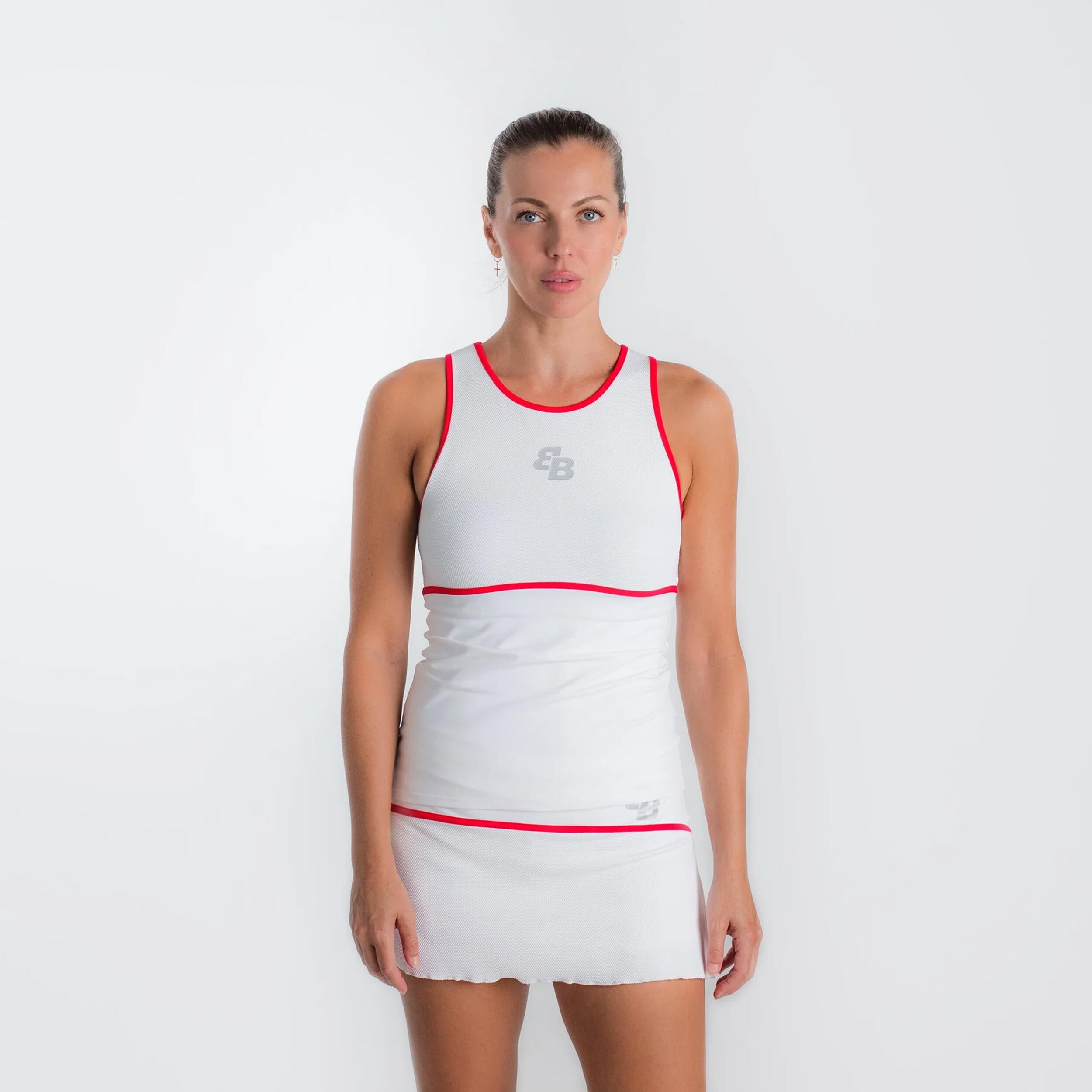 BB by Belen Berbel Capri Débardeur Tank Top Femmes - Blanc , Rouge