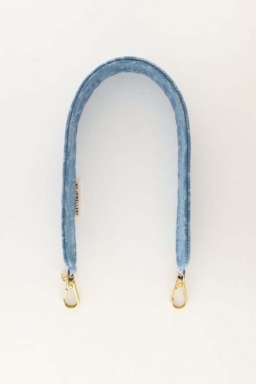 Telefoonkoord met blauwe rozenprint