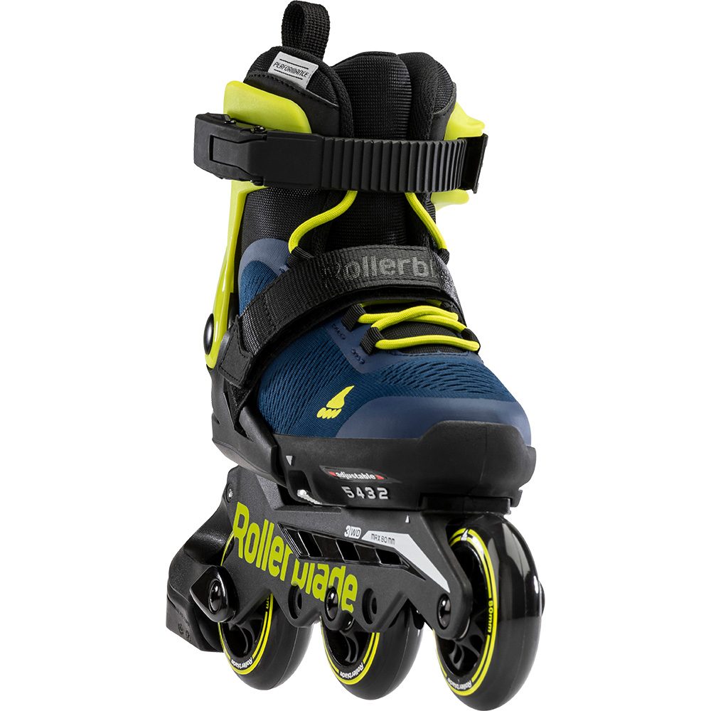 Rollerblade Microblade 3WD Inlineskates Kinder blue royal lime