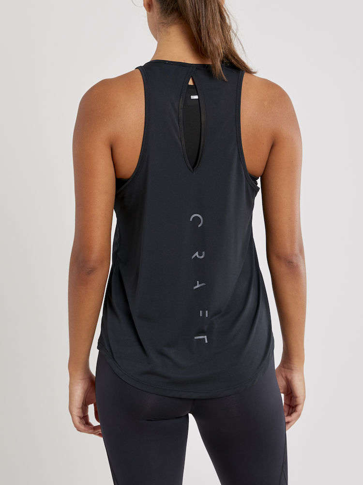 Craft Charge Hardloopshirt Zonder Mouwen Zwart Dames