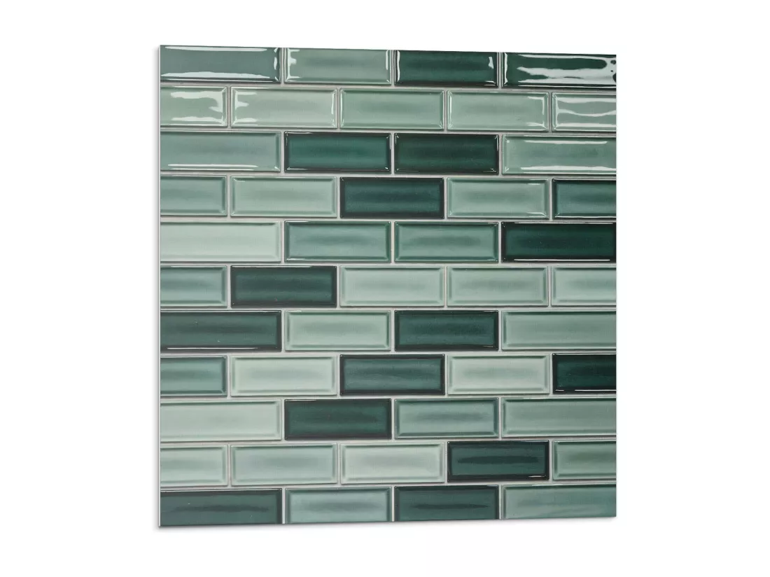 Carreaux autocollants PVC, Carrelage PVC adhésif - 9x30x30 - Mosaïque rectangulaire en nuances