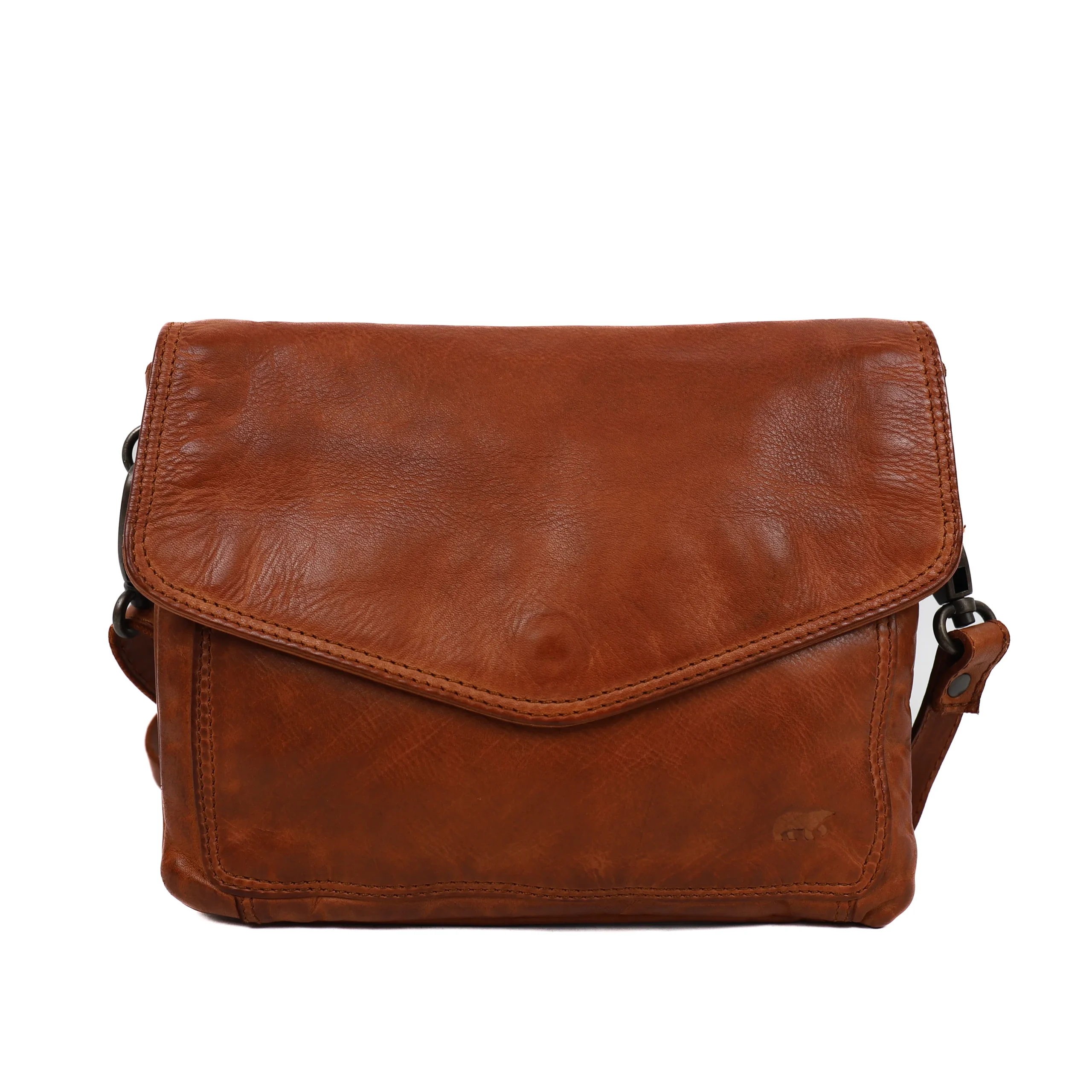 Bear Design Cow Lavato Enveloptasje Femke Cognac CL43579