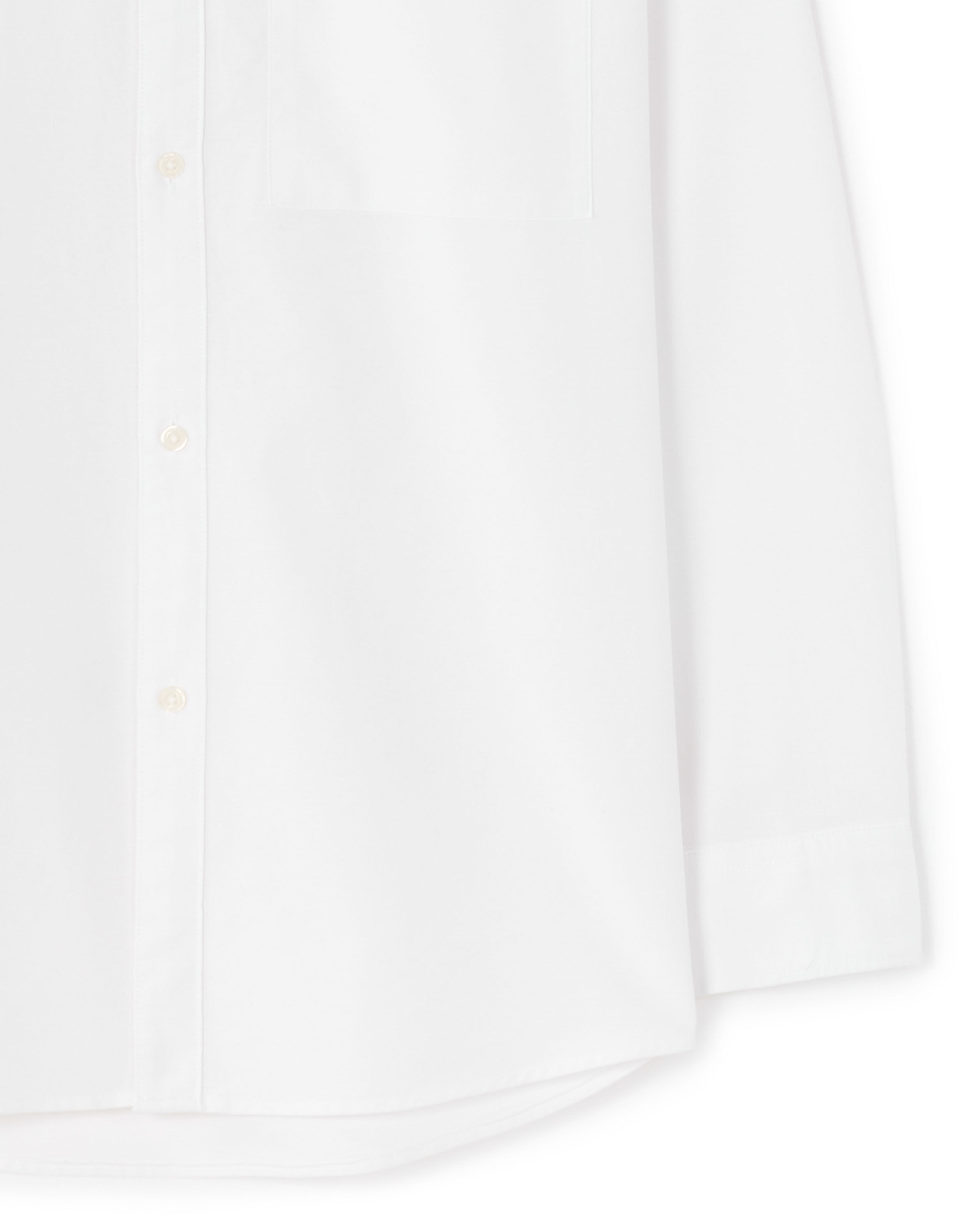 Chemise oversize 100% coton oxford - blanc