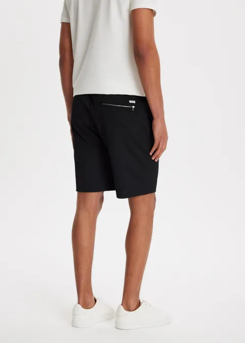Korte broek pique zwart (ZWART)