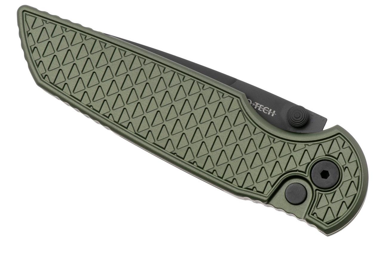 Pro-Tech TR-3 Integrity INT106-Green, DLC S35VN, Green Relic Textured Aluminum, zakmes