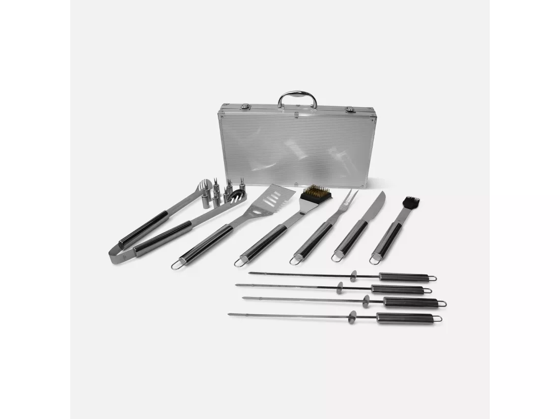 sweeek - Mallette d'ustensiles pour barbecue et plancha -18 pièces