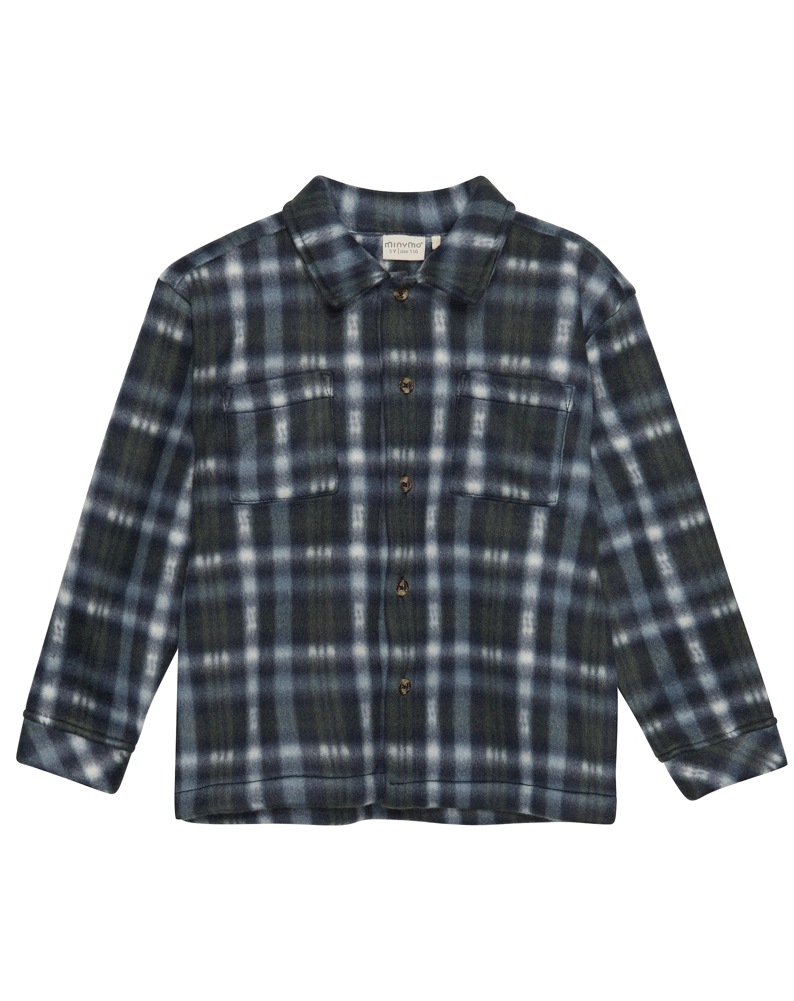 Fleece-Langarmhemd CHECK in blau