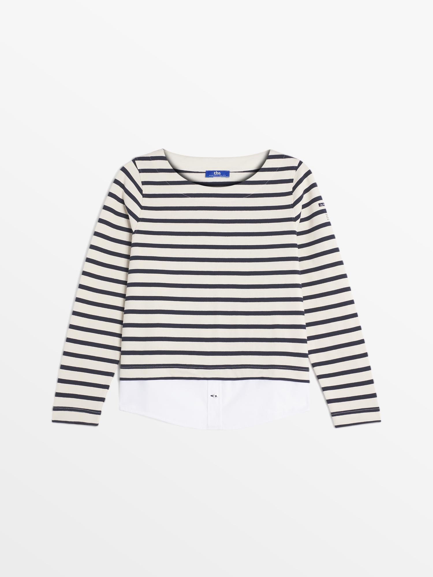 Tee Shirt Marinière Femme Manches Longues Marine