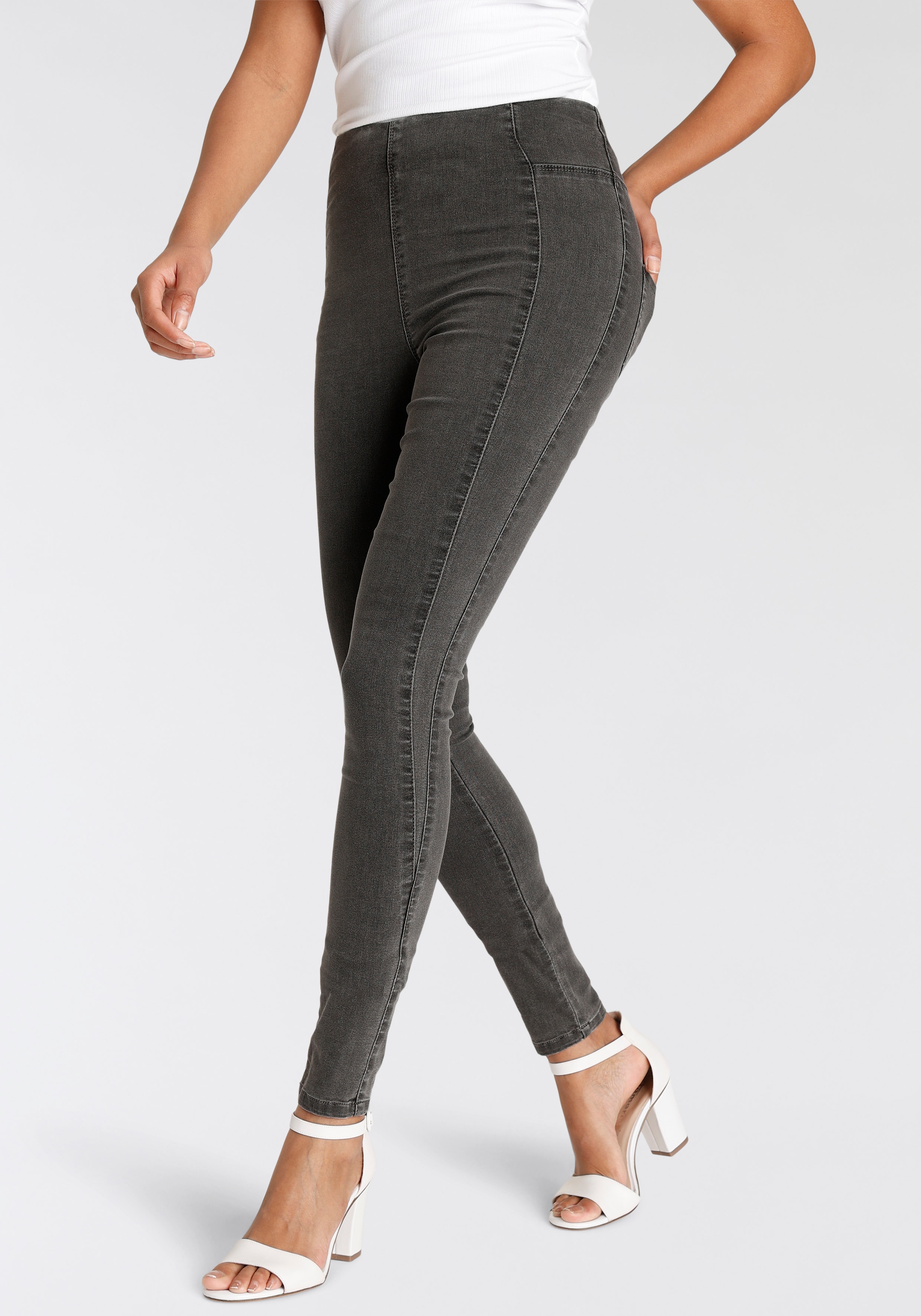 Arizona Jeansjeggings , extra-eng geschnittene Beinform,  hohe Leibhöhe