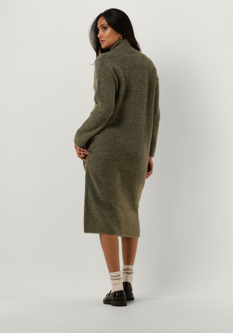 SELECTED FEMME groene selected femme midi jurk slfmaline ls knit dresshigh neck