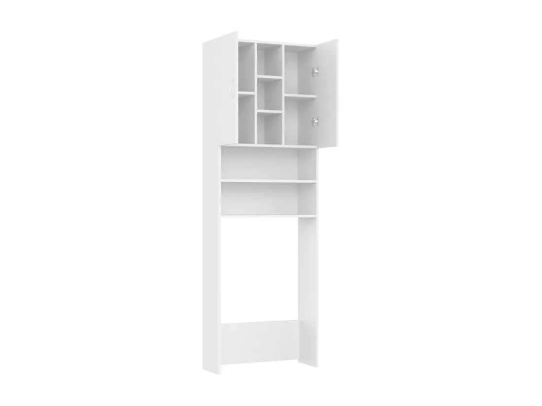 Meuble pour machine à laver Blanc 64x25,5x190 cm
