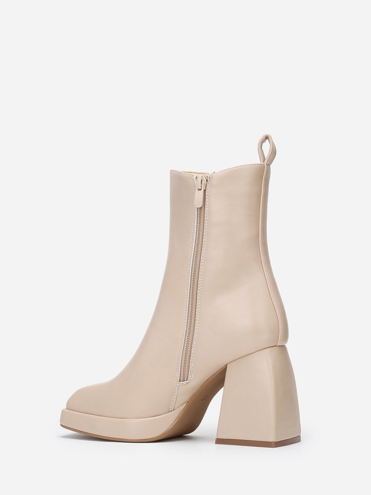 Bottines chelsea à plateforme- Beige