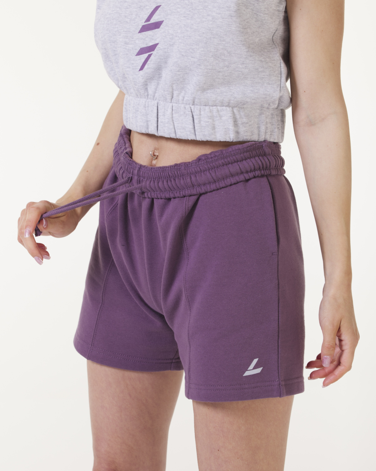 LEVITY Off Duty Sweat Shorts Purple Haze
