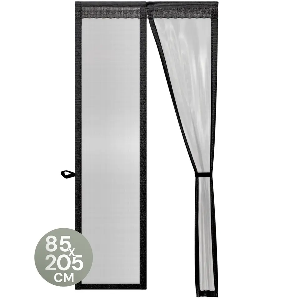 O'DADDY Deurgordijn Deluxe FIBER - Magnetisch Vliegengordijn 85x205 Zwart