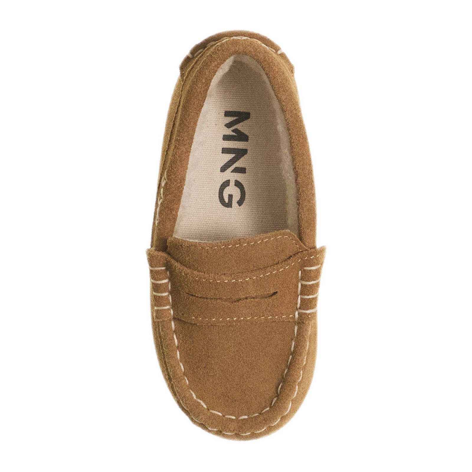 Mango Kids gevoerde suède mocassins camel
