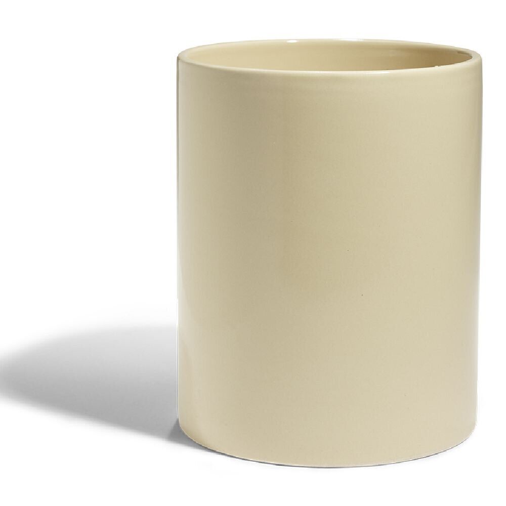 Pot de conservation 1,6L grès carreau de ciment couvercle bambou Ø14,2xH17,7cm