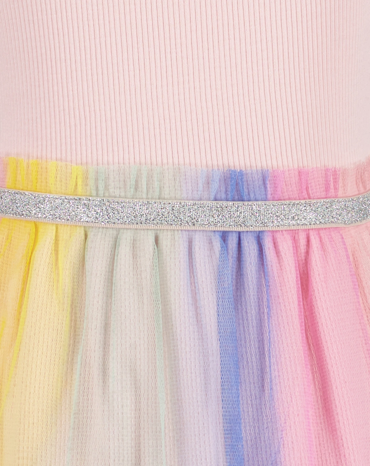 Kurzarm-Kleid RAINBOW DANCER in rosa