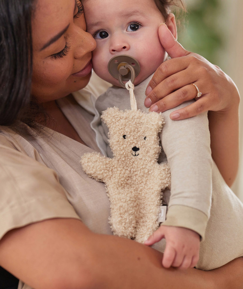 JOLLEINATTACHE TÉTINE TEDDY NATUREL