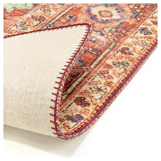 Tapis doux à motif oriental - jalil - rouge - 120 x 160 cm