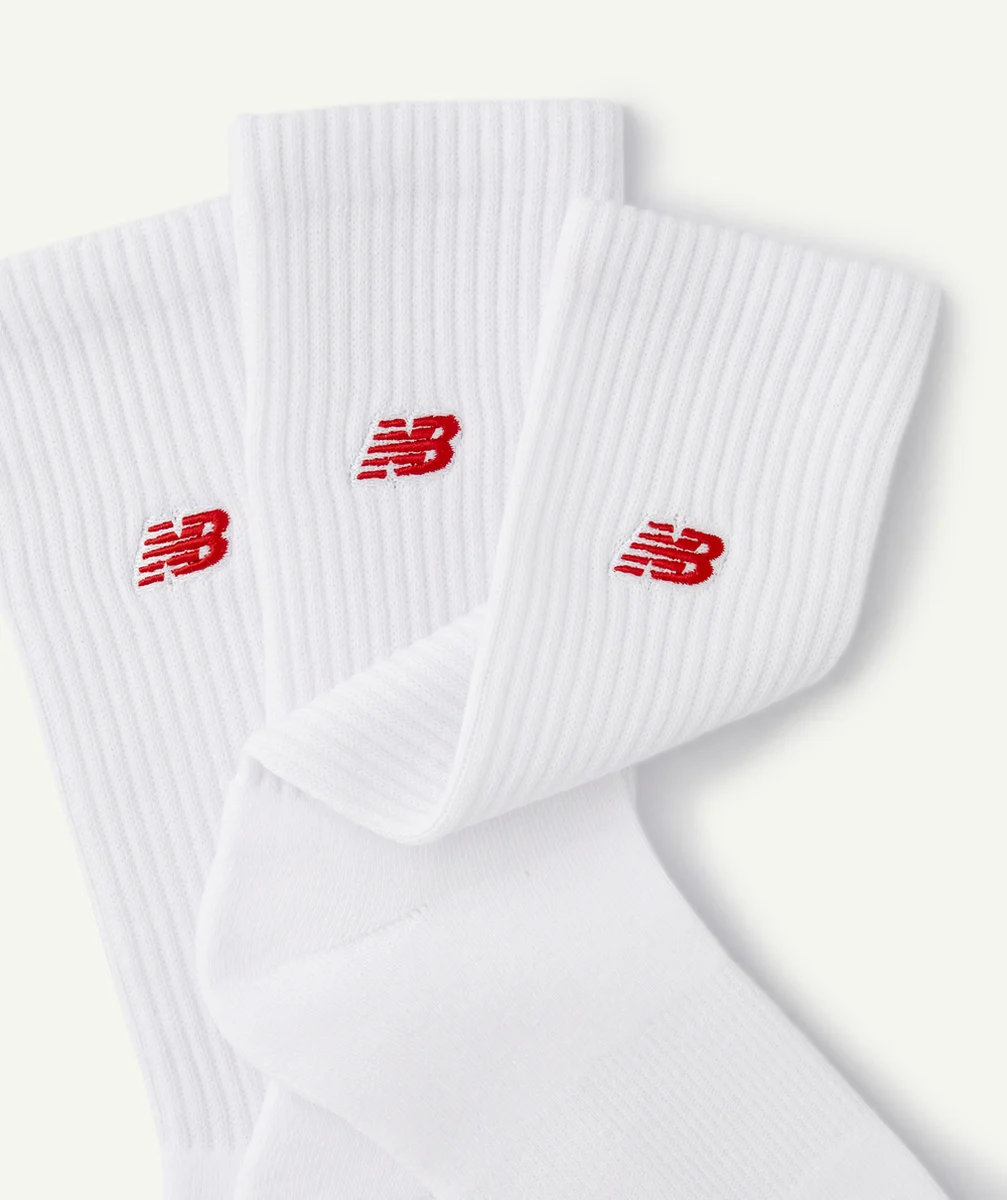 NEW BALANCELOT 3 CHAUSSETTES EN COTON BLANC