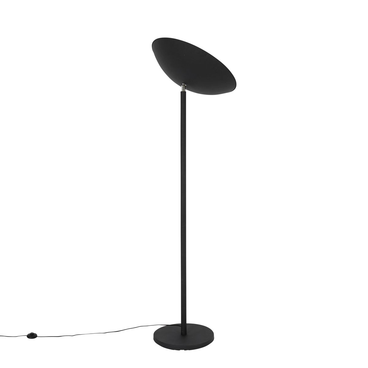 Industriële vloerlamp zwart met gouden binnenkant 60 cm - Magnax