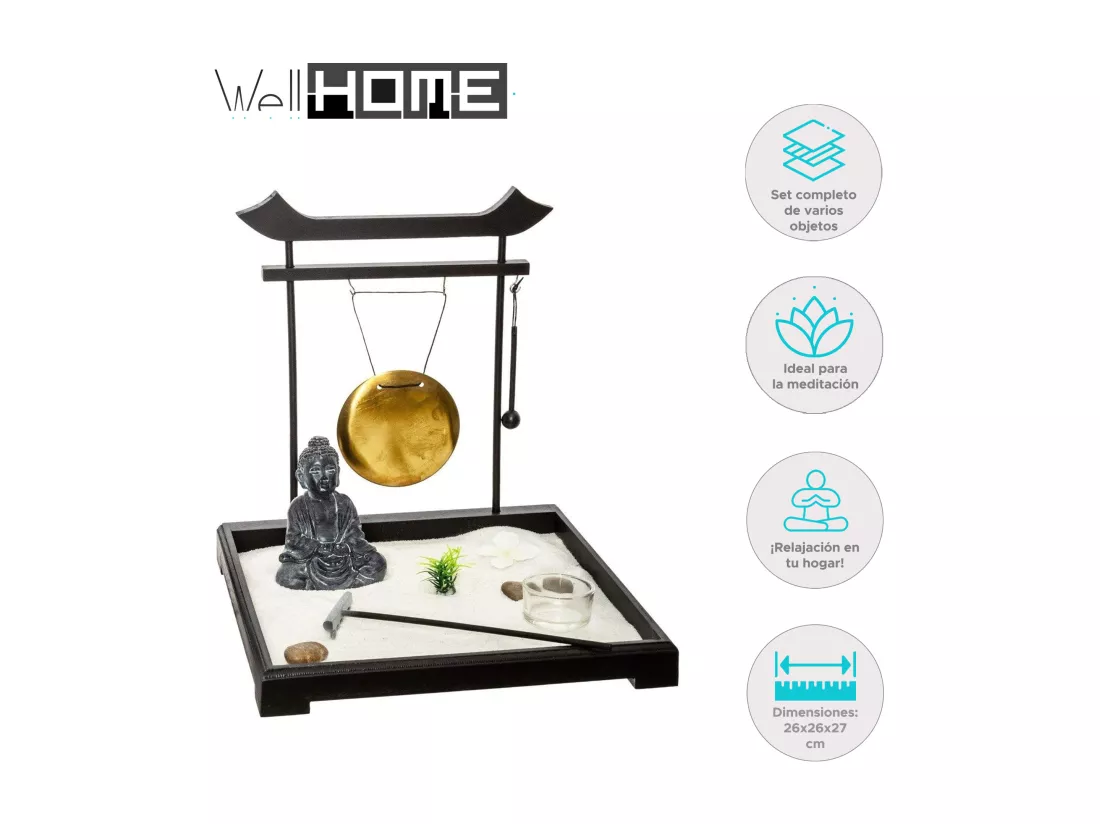 WELL HOME - Jardin Zen Tori de style japonais 26x26x27cm