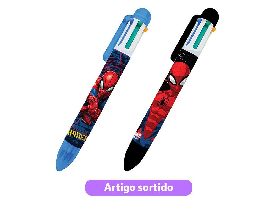 ESFEROGRÁFICA 6 CORES SPIDER-MAN MODELOS SORTIDOS