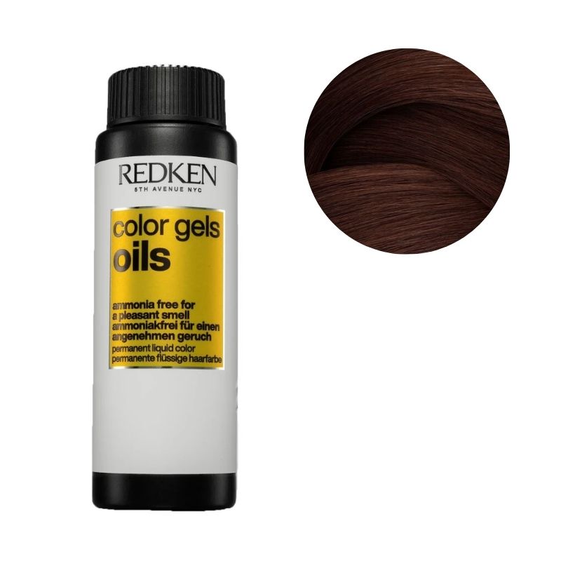 Coloration sans ammoniaque 4BC allspice Color Gels Oils Redken 60ML