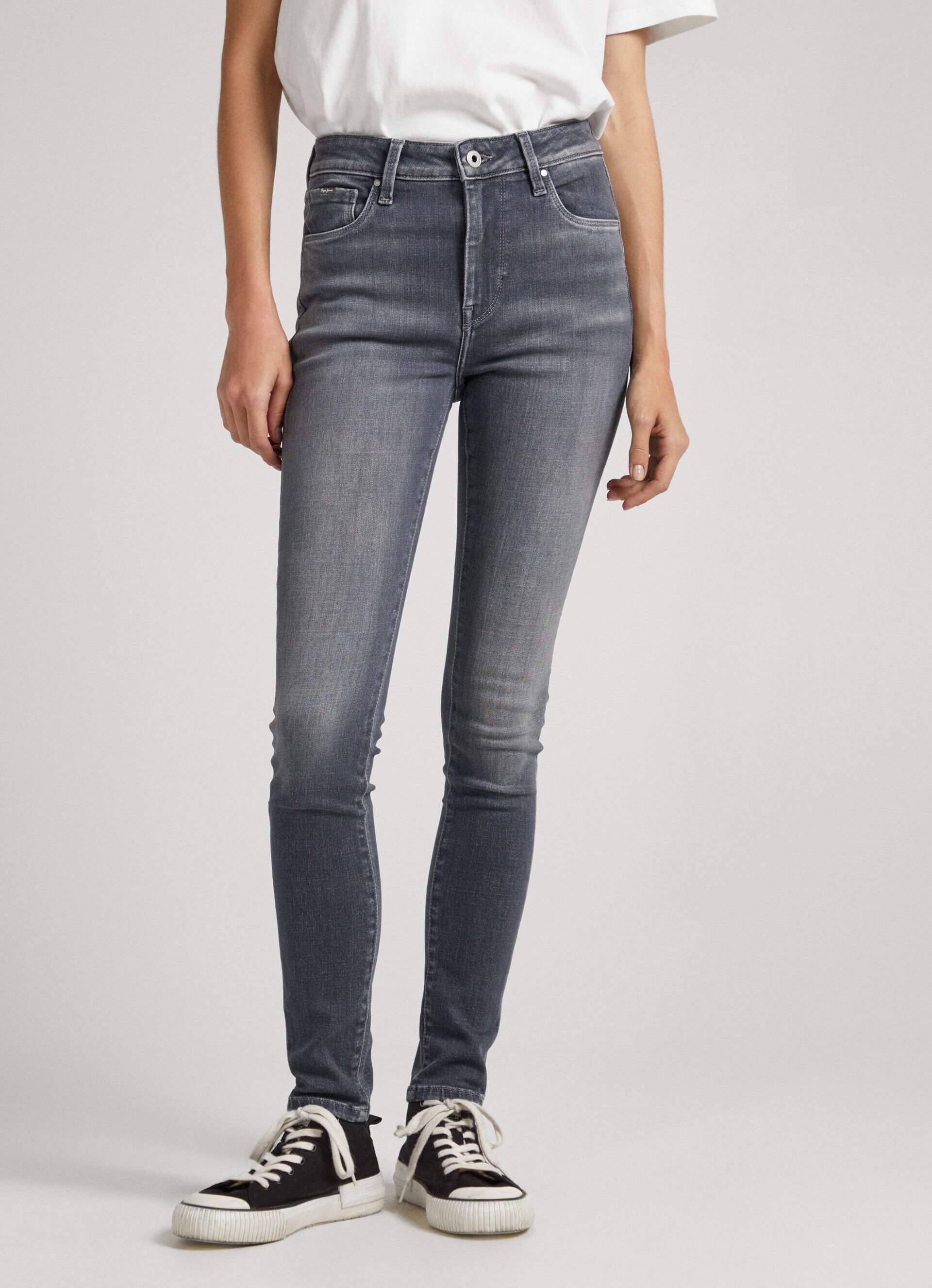 Calça jeans skinny de cintura alta estilo regent fit - jeans