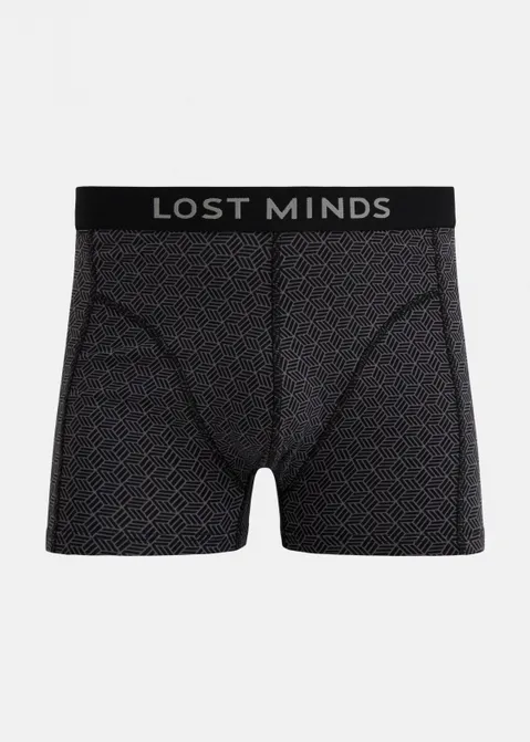 Graphic stripes boxer zwart (ZWART)