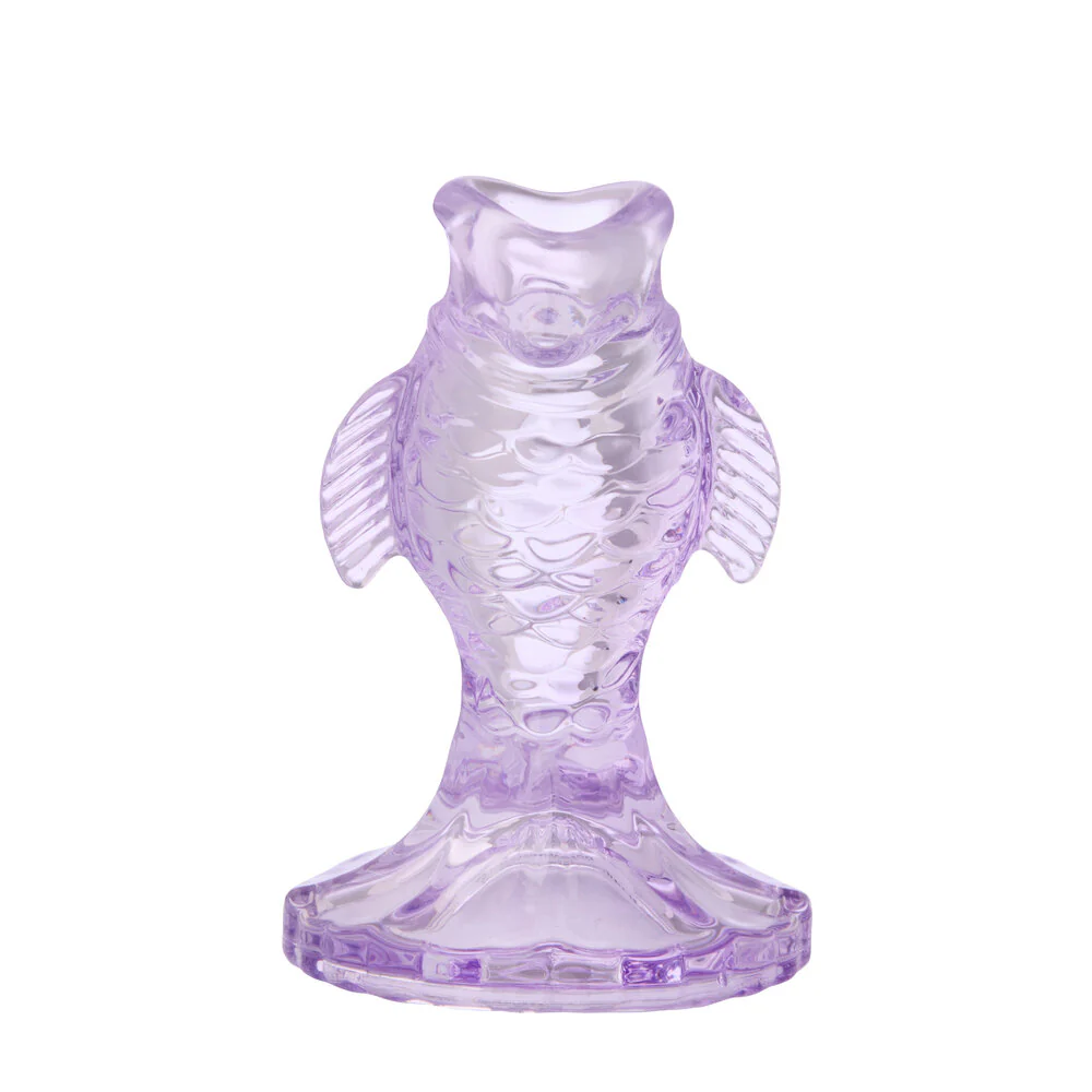 Bahne Interior  Fish lysestage, lilla - H12 cm