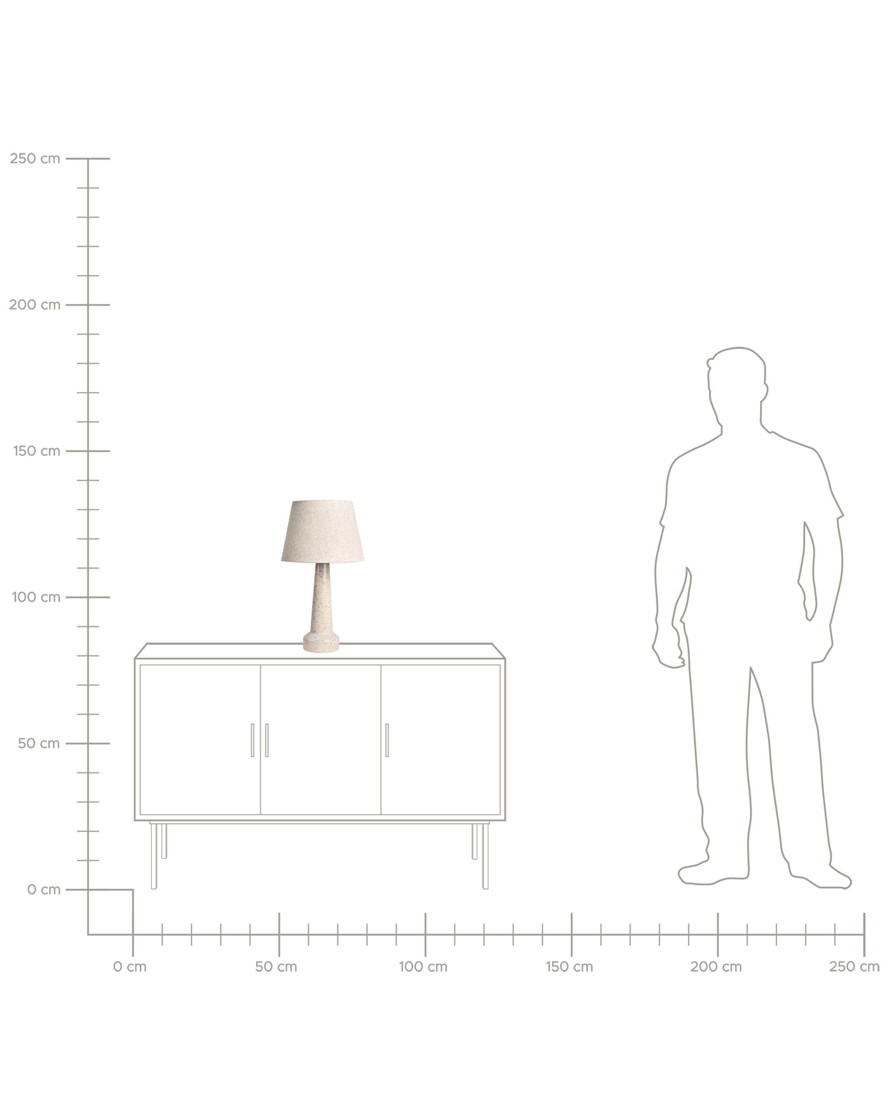 Tafellamp HUMUYA Keramiek Lichtbeige