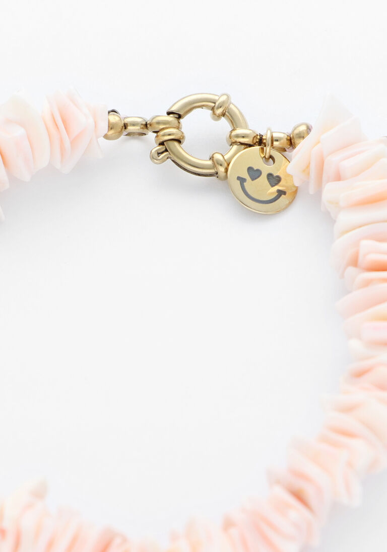 roze bonnie studios armbanden pink shell bracelet