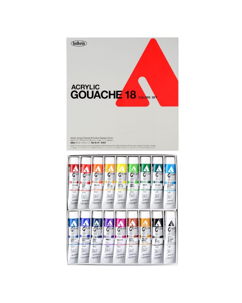 18 couleurs - Set Acryla gouache