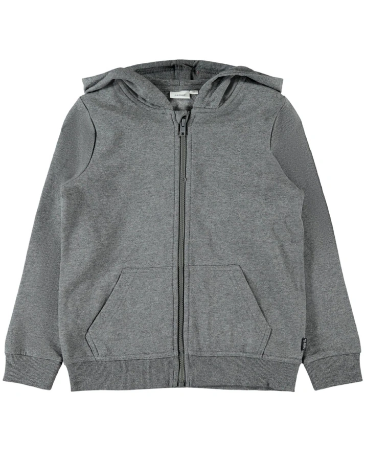 Kapuzenjacke NKFNASWEAT in grey melange