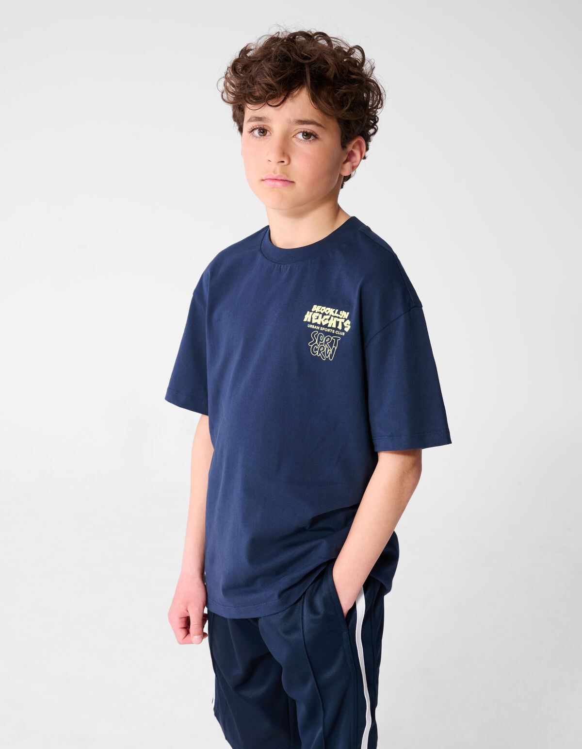 Brooklyn Artwork T-shirt Donkerblauw