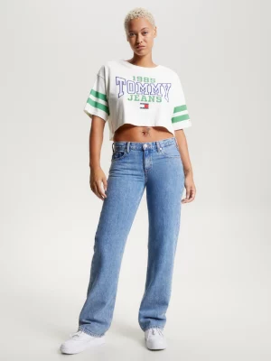 Calça jeans reta de cintura baixa Sophie