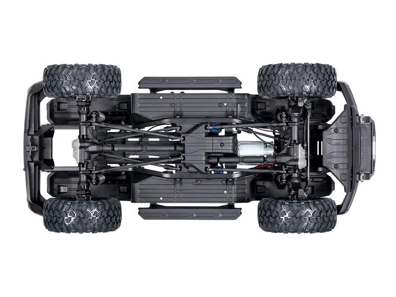 Traxxas Scale Crawler TRX-4 Ford Bronco 2021, Rot ARTR, 1:1 TRX-4 Rockcrawler mit 2-Gang Getriebe, Differentialsperre und offizieller 2021 Ford Bronco Karosserie