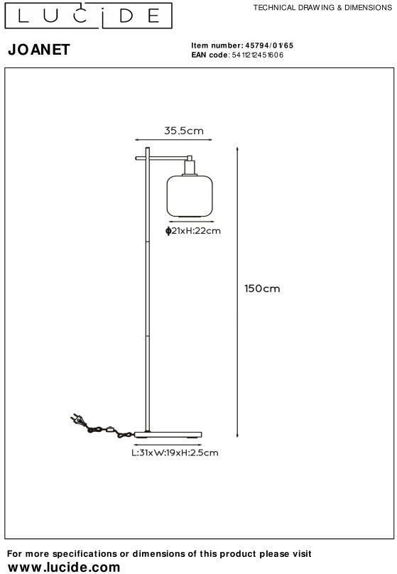 Lucide   Joanet Vloerlamp