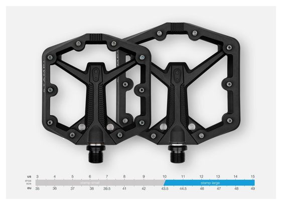 Paire de Pédales Plates Crankbrothers Stamp 1 Gen 2 - Large Rouge