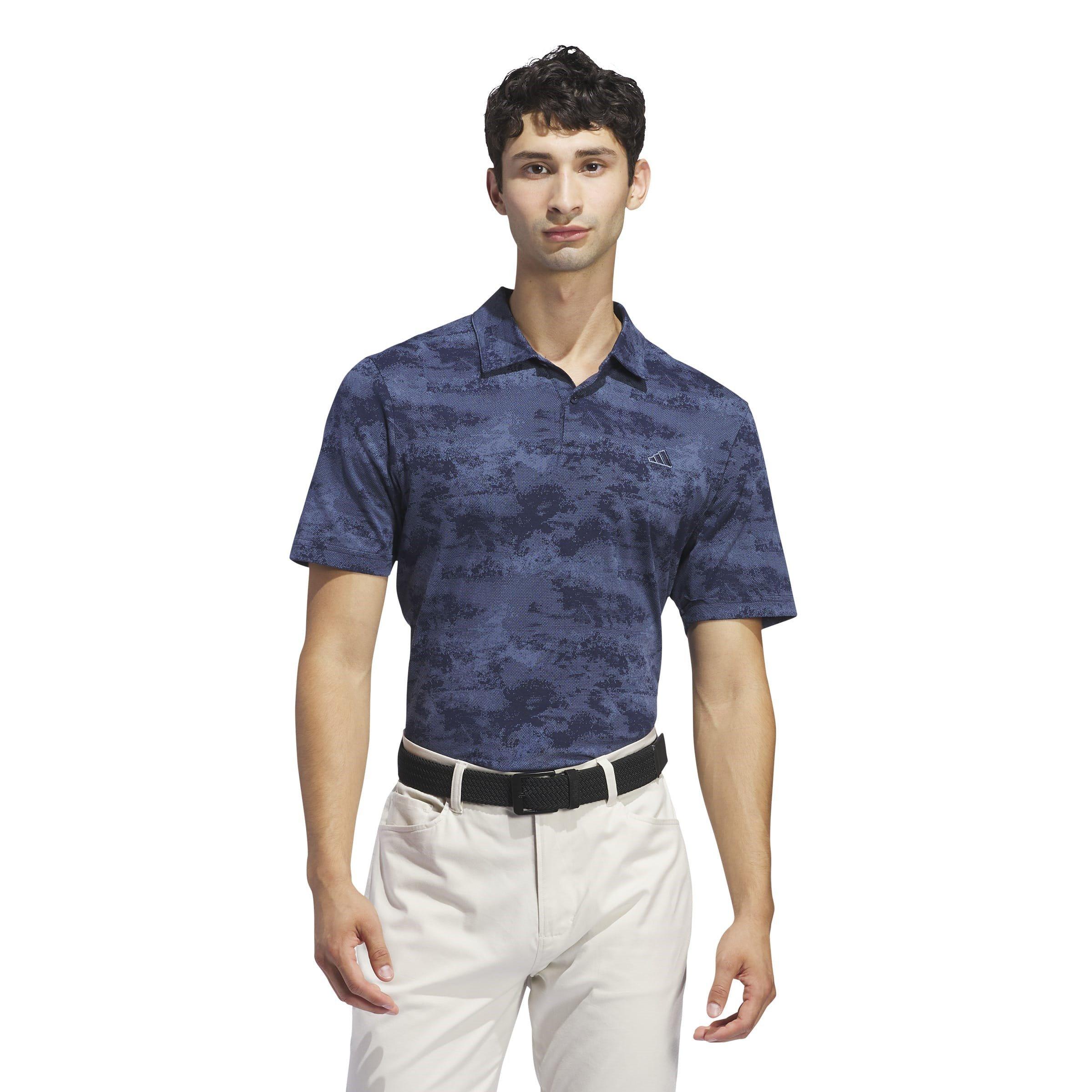 adidas Go To Printed Mesh Golf Polo Shirt Mens