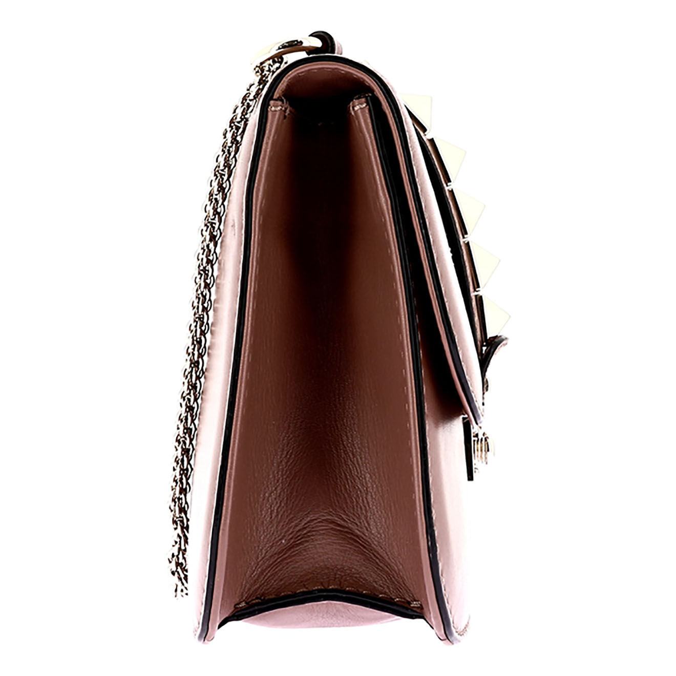 Valentino Sac bandoulière Glam Lock en Cuir marron - Très bon état - L.27 cm